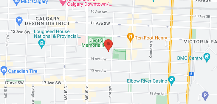 map of 710 303 13 Avenue SW
